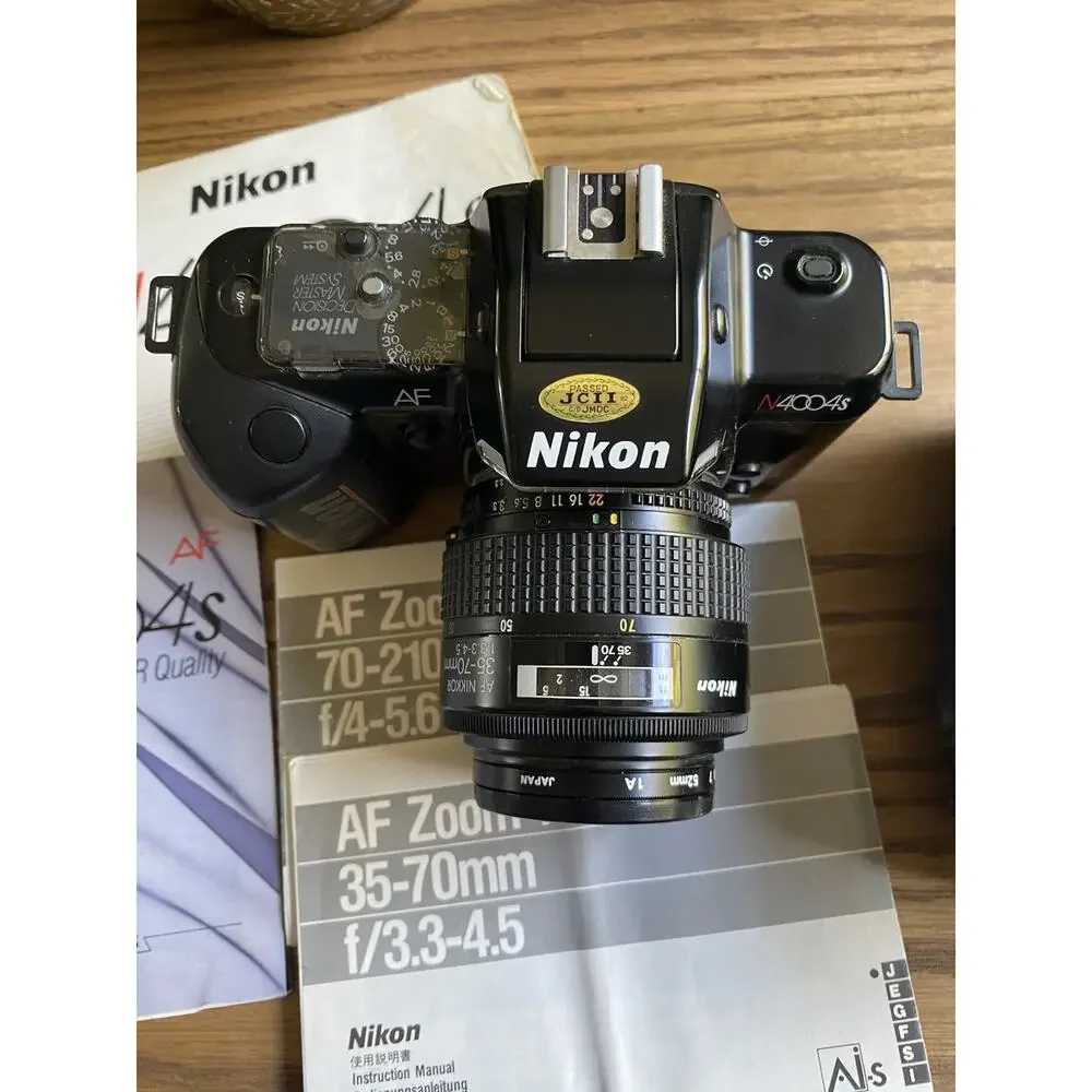 Vintage Nikon N4004s AF SLR Camera Nikon Nikkor AF 35-70 MM and 70-210 MM Lens